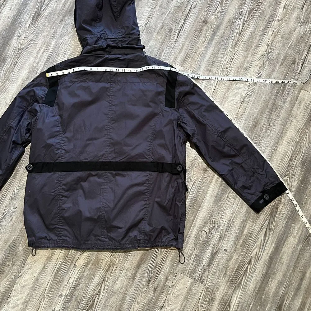 French Connection Dark Slate Hooded Parka Jacket XL